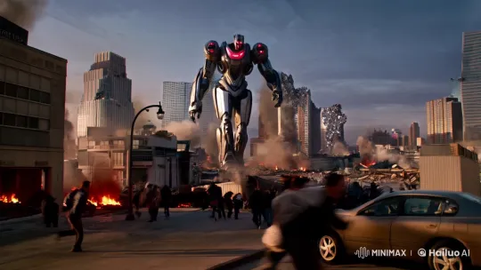 Colossal Robot Destroys Urban Landscape in Epic Scene – AI Generated Video | Hailuo AI