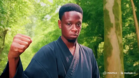 Young Kungfu Practitioner Demonstrates Skill in Forest – AI Generated Video | Hailuo AI