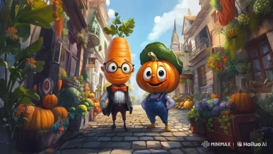 Vibrant City Stroll of Animated Characters – AI Generated Video | Hailuo AI