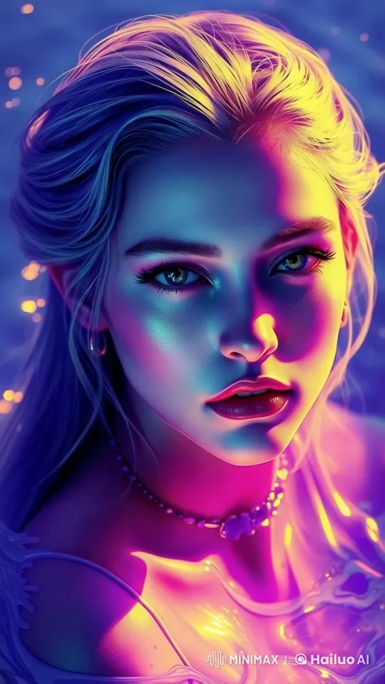 4K Live2D: Enchanting Girl in Slow Motion with Shimmering Water – AI Generated Video | Hailuo AI