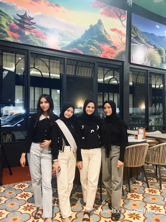 Four Young Women Perform Martial Arts in Modern Indoor Setting – AI Generated Video | Hailuo AI