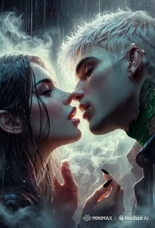 Romantic Couple Passionately Kiss in the Rain – AI Generated Video | Hailuo AI