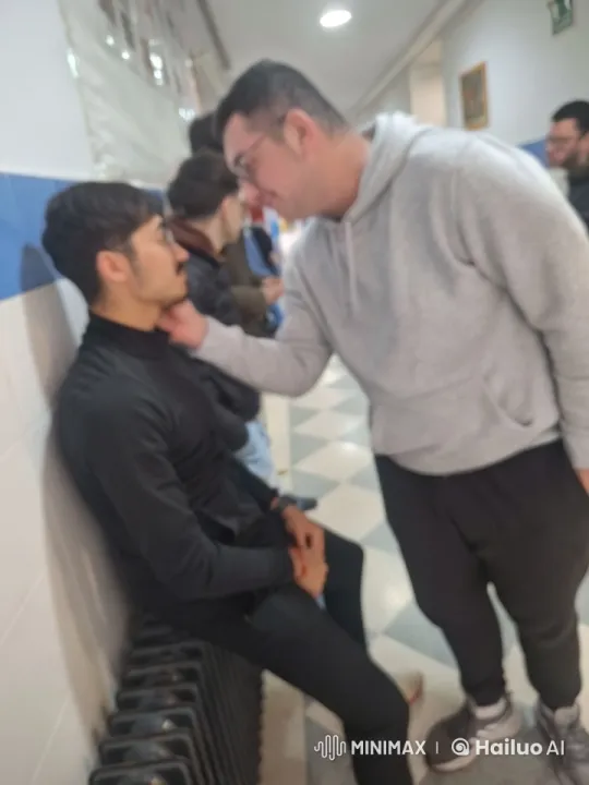 Affectionate Moment in a Hallway – AI Generated Video | Hailuo AI