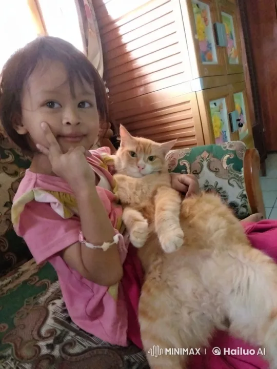 Girl and Cat Perform Playful Kungfu Routine – AI Generated Video | Hailuo AI