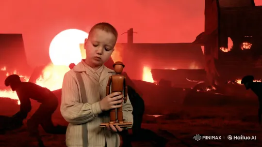 Boy Finds Hope Amidst War's Destruction – AI Generated Video | Hailuo AI