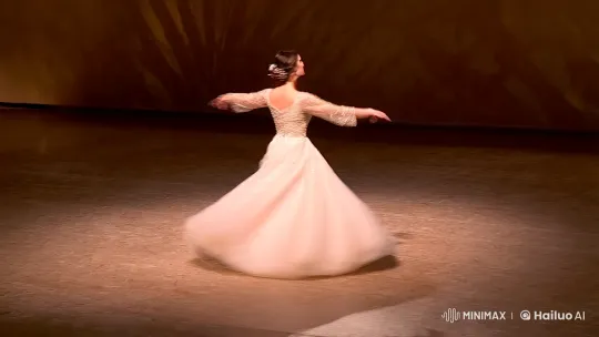 Graceful Dance: Captivating Swirl in Aesthetic Harmony – AI Generated Video | Hailuo AI
