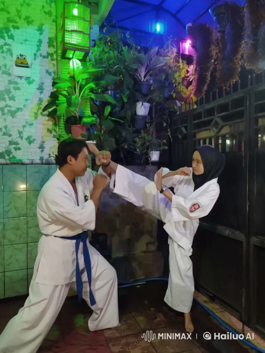 Intense Kungfu Duel in Lush Green Setting – AI Generated Video | Hailuo AI