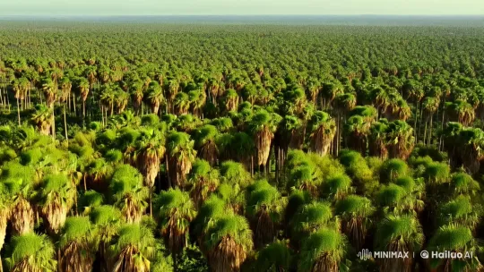 Palm Forest Peace to War Destruction Scene – AI Generated Video | Hailuo AI