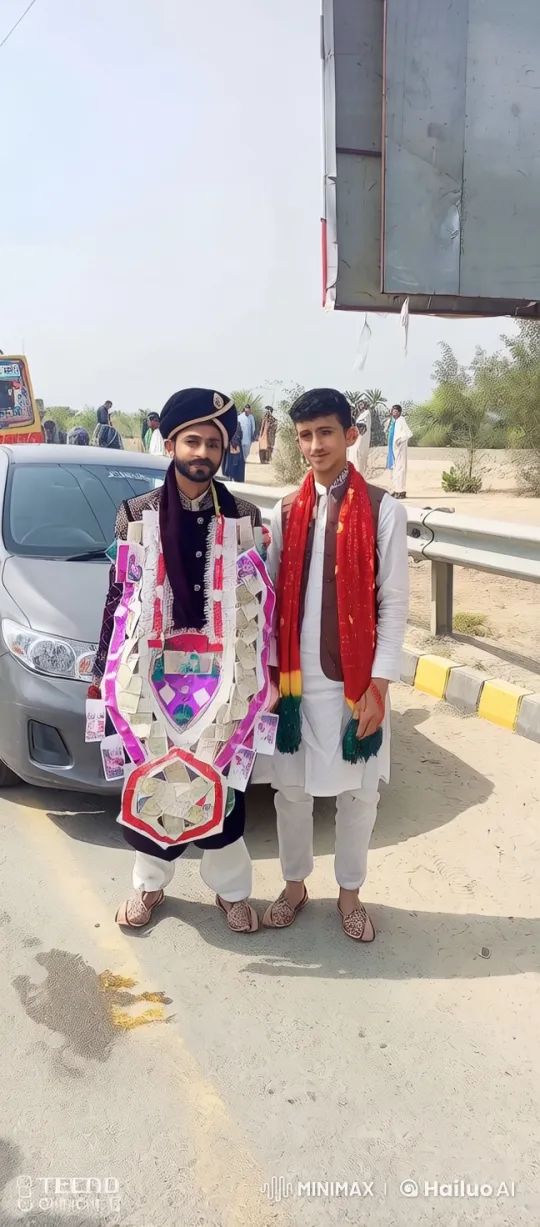 Traditional Attire Playful Tussle with Bright Scenery – AI Generated Video | Hailuo AI