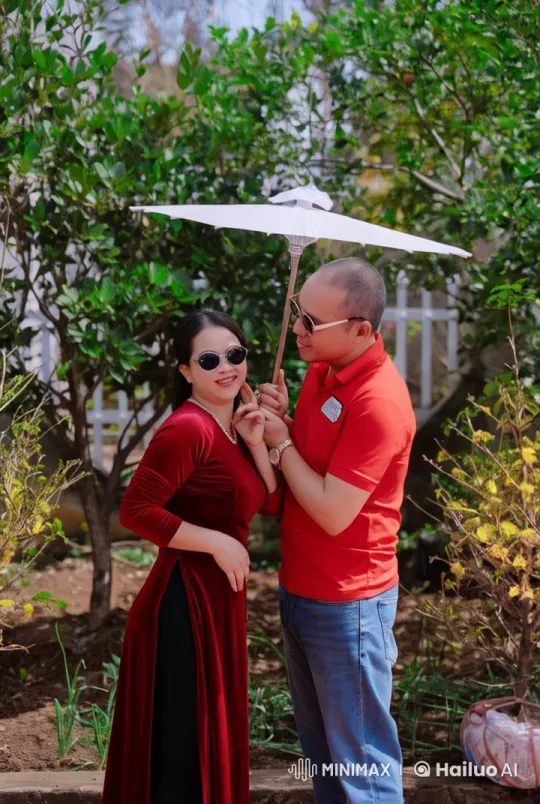 Passionate Embrace Turns Violent in Lush Garden Setting – AI Generated Video | Hailuo AI
