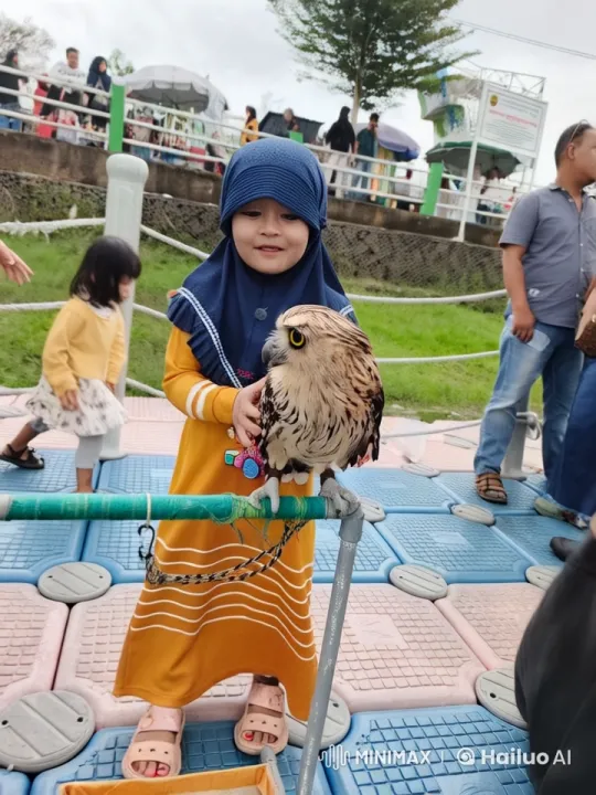 Girl in Hijab Performs Kungfu with Owl on Bar – AI Generated Video | Hailuo AI