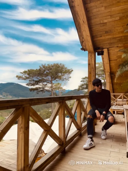 Young Man Performing Dynamic Kung Fu on Mountain Balcony – AI Generated Video | Hailuo AI