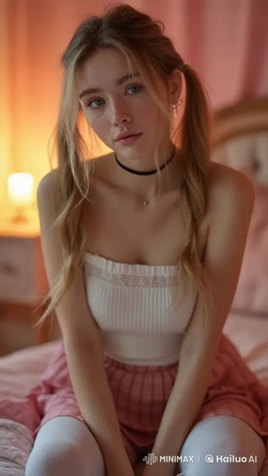 Elegant Woman in Intimate, Romantic Setting – AI Generated Video | Hailuo AI
