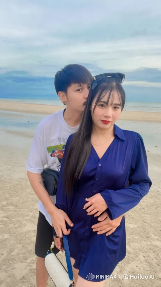 Couple Performing Synchronized Kungfu on the Beach – AI Generated Video | Hailuo AI