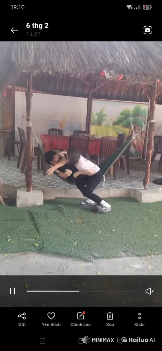 Young Girl Showcases Kung Fu Skills in Tranquil Village Setting – AI Generated Video | Hailuo AI