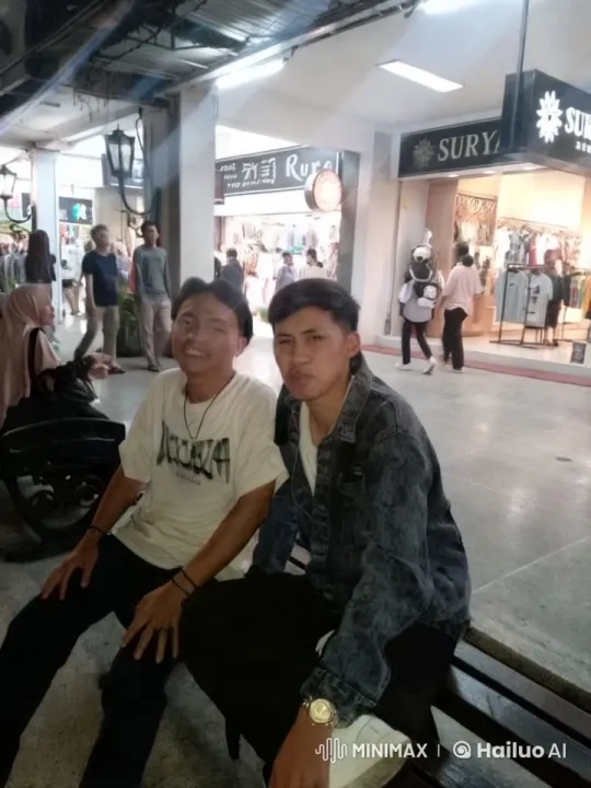Woman Embraces Man in Bustling Indoor Market – AI Generated Video | Hailuo AI