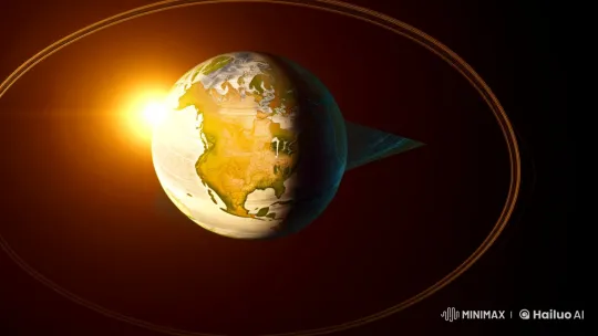 Earth's Axial Tilt and Seasonal Changes: A Celestial Journey – AI Generated Video | Hailuo AI