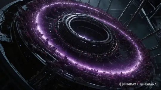 Futuristic Circular Device with Glowing Rings – AI Generated Video | Hailuo AI