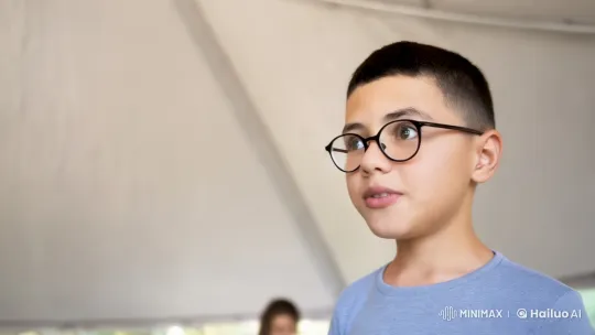 Curious Boy Explores Tent-like Space – AI Generated Video | Hailuo AI