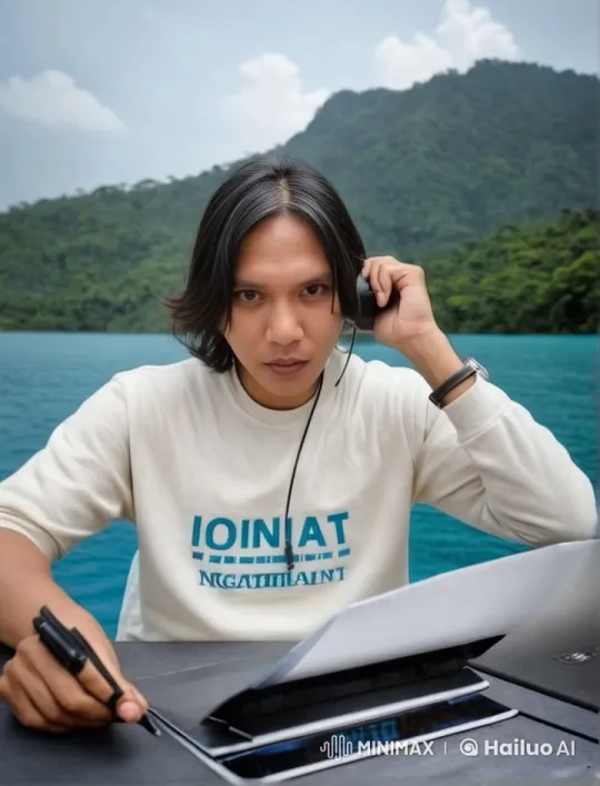 Outdoor Work Session with Animated Lakeside Background – AI Generated Video | Hailuo AI