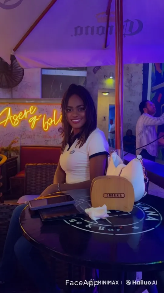 Woman's Anger Over Money in Bar with Neon Lights – AI Generated Video | Hailuo AI