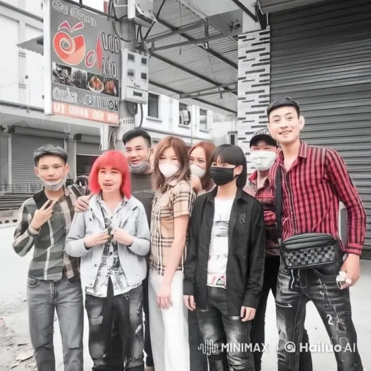 Live2D Animated Friends Showcase Martial Arts in Urban Setting – AI Generated Video | Hailuo AI