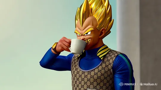 Vegeta: Luxurious Aesthetics in High-Style Cinematography – AI Generated Video | Hailuo AI