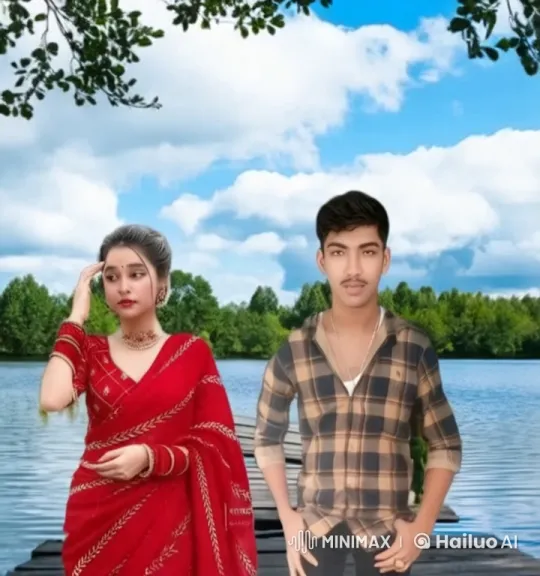 Romantic Couple Embraces on Lakeside Dock – AI Generated Video | Hailuo AI