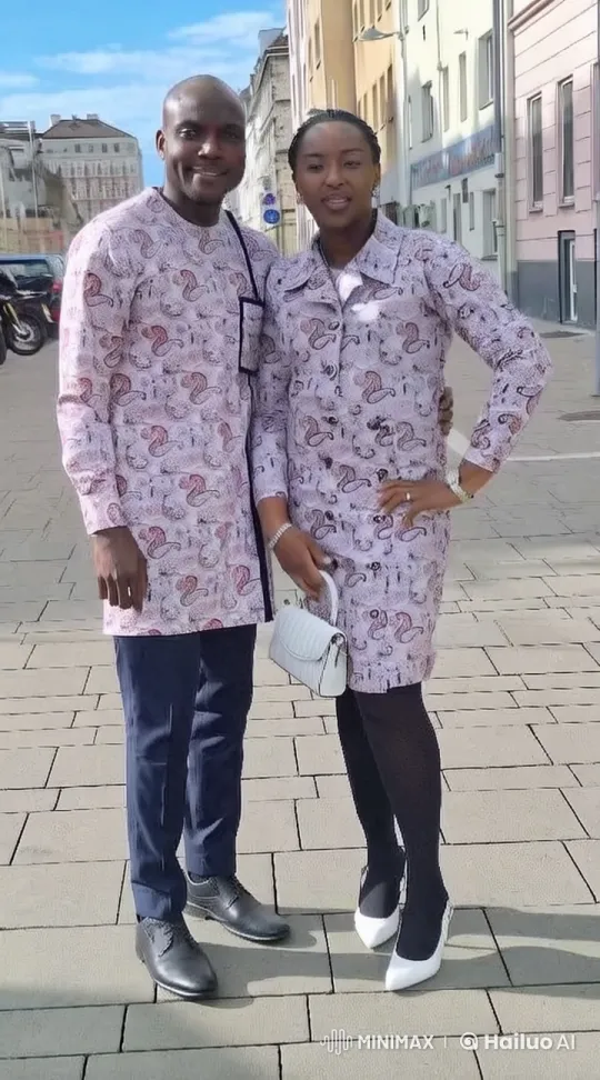 Couple in Patterned Outfits Perform Live2D Kungfu Fight – AI Generated Video | Hailuo AI