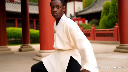 Kung Fu Mastery in Traditional Temple Setting – AI Generated Video | Hailuo AI