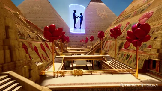 Ancient Pyramid Showcases Futuristic Alien-Egyptian Fusion – AI Generated Video | Hailuo AI