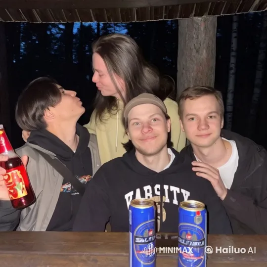 Animated Friendship and Affection in a Forest Night – AI Generated Video | Hailuo AI