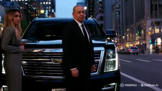 Distinguished Gentleman in Black Suit Commands Attention – AI Generated Video | Hailuo AI