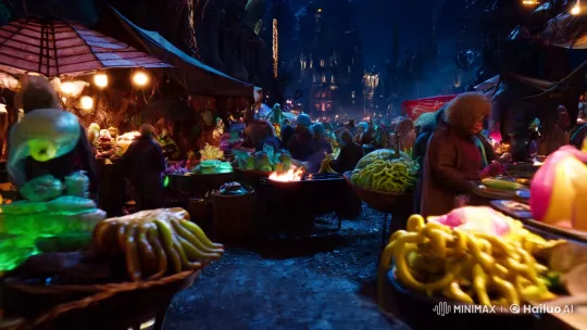 Alien Night Market: A Glimpse into Dystopian Cuisine – AI Generated Video | Hailuo AI
