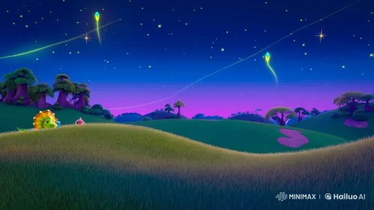Magical Prehistoric Night with Adorable Baby Dinosaurs – AI Generated Video | Hailuo AI