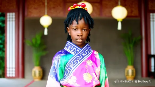 Young Girl Demonstrates Skill in Kung Fu Kickboxing – AI Generated Video | Hailuo AI