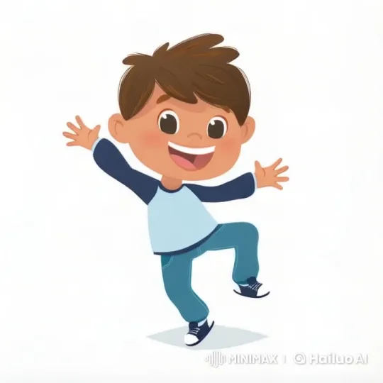 Animated Boy Walking Cheerfully in Live2D – AI Generated Video | Hailuo AI