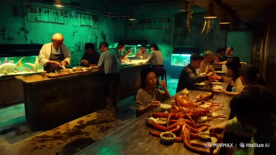 Aged Restaurant: Nostalgia Meets Eerie Ambiance – AI Generated Video | Hailuo AI