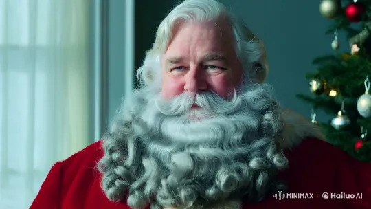 Santa Revealed: Emma Watson Emerges from Masculine Disguise – AI Generated Video | Hailuo AI