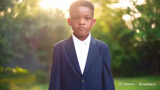 Boy in Suit Performs Graceful Kung Fu in Serene Setting – AI Generated Video | Hailuo AI