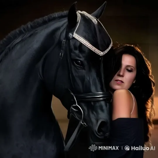 Elegant Harmony: Man and Horse in Live2D Animation – AI Generated Video | Hailuo AI