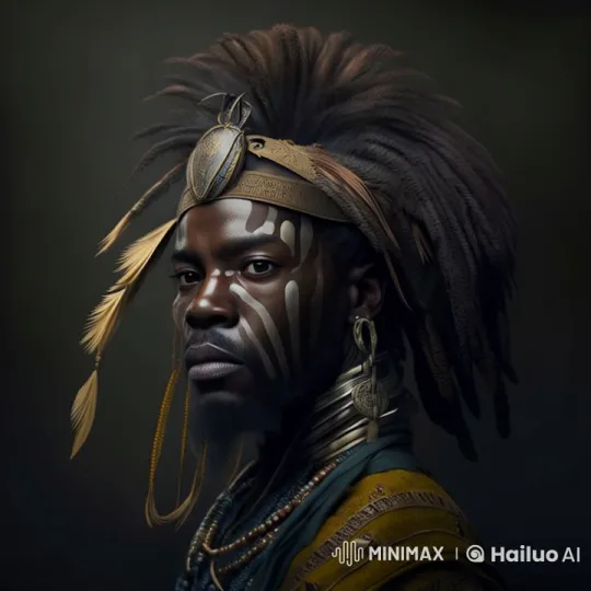 Man with Feathered Hairstyle and Ornate Jewelry in Live2D Animation – AI Generated Video | Hailuo AI