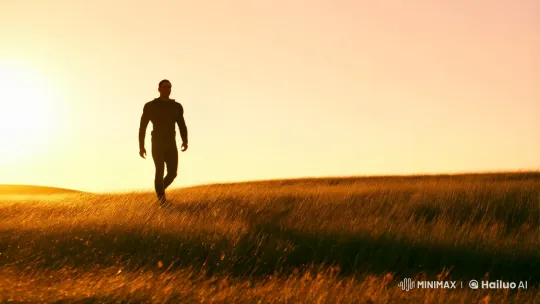 Adama Contemplates in the Dusk's Evolving Sky – AI Generated Video | Hailuo AI