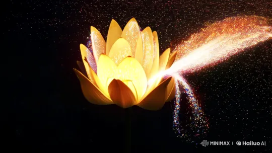 Cosmic Creation Unfolds from Luminous Lotus – AI Generated Video | Hailuo AI