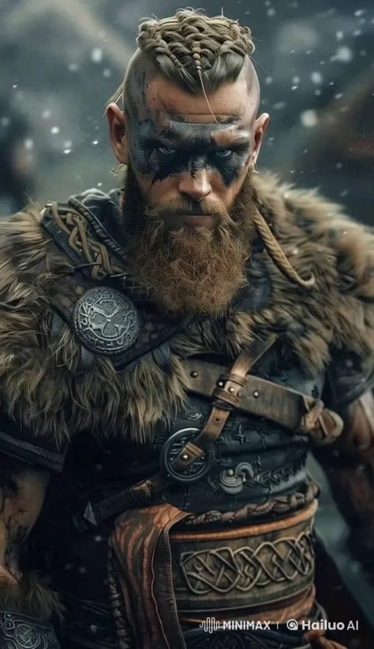 Viking Warrior in Snowy Live2D Animation – AI Generated Video | Hailuo AI