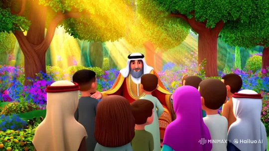 Title: "Serene Garden: Molvi Teaches with Peaceful Animation" – AI Generated Video | Hailuo AI