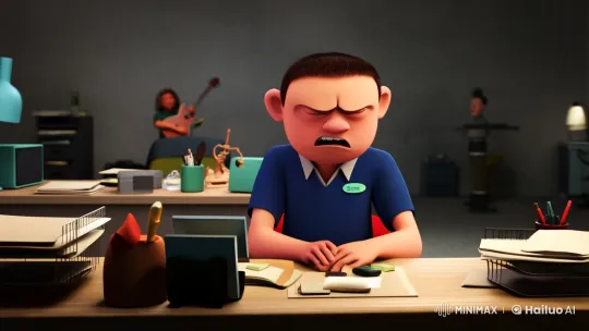 Beta Worker Transformed by Soma in Uplifting Propaganda Clip – AI Generated Video | Hailuo AI
