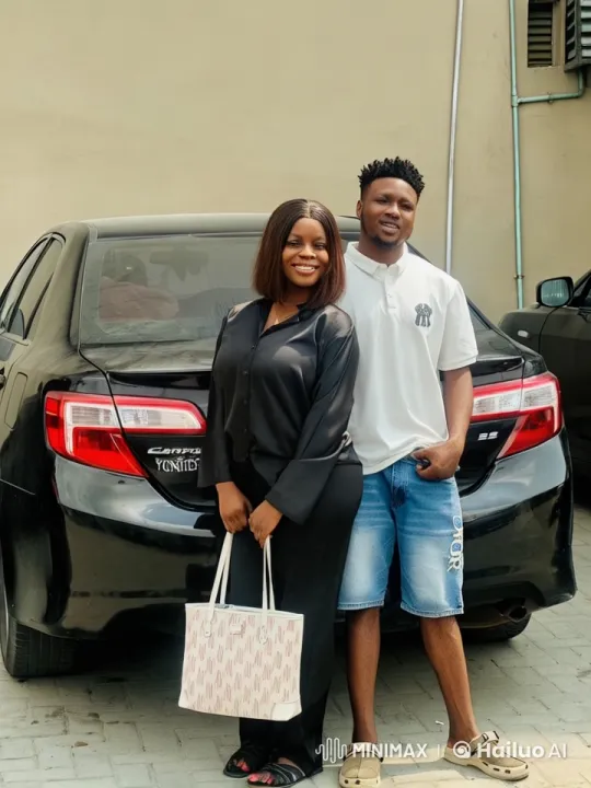 Couple Performing Coordinated Stunts in Front of Car – AI Generated Video | Hailuo AI
