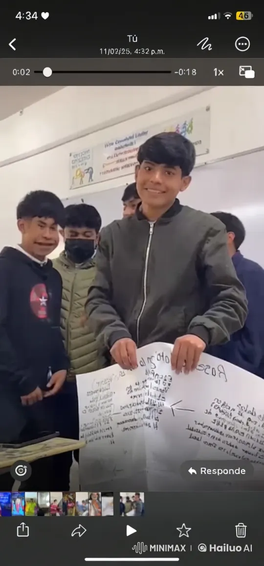 Student Presentation in Classroom with Poster – AI Generated Video | Hailuo AI