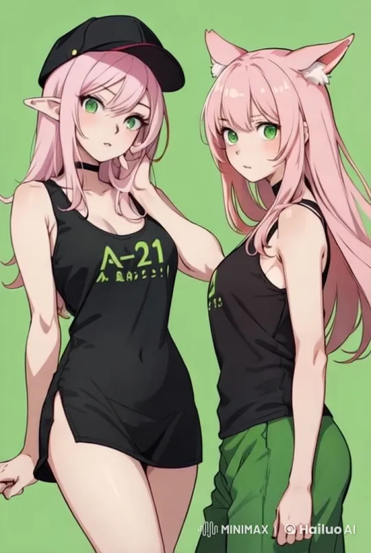 Anime Girls in Live2D Animation with Minimal Motion – AI Generated Video | Hailuo AI